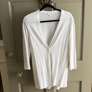 J. Jill White Knit Cardigan